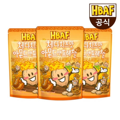 (주)바프 HBAF 체다치즈맛 아몬드 앤 프레첼 170g