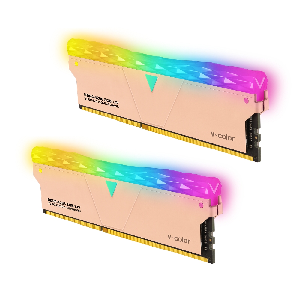 V-Color DDR4-4266 CL19 PRISM PRO RGB 골든아미스 패키지 (32GB(16Gx2))_이미지