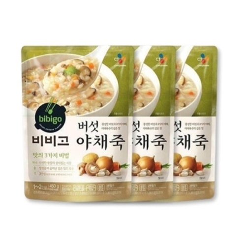 CJ제일제당 햇반 버섯야채죽 268g (3개)_이미지