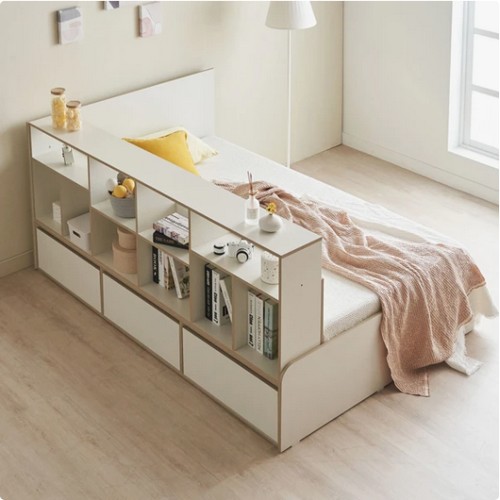 에보니아 라미 파티션 서랍수납 기본형 침대 SS