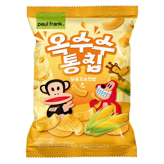 폴프랭크 옥수수통칩 달콤고소한맛 50g (6개)