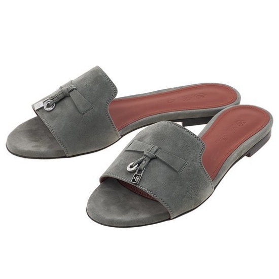 로로피아나 썸머 참 스웨이드 슬리퍼 FAI5580 506Z