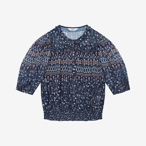 신원 베스띠벨리 보헤미안 셔링 블라우스 BKBAE24590_이미지