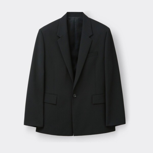 블랙 울 트윌 셋업 자켓 CWJAS26242BKX