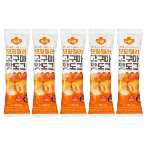 닭가슴살 소시지 모짜렐라 핫도그 80g