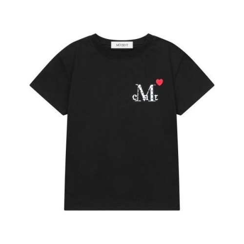 브리츠 MUCENT 러 미니 하트 로고 라운드넥 크롭 반팔 티 2컬러 P0000BGF