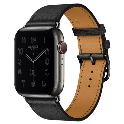 APPLE 워치 시리즈6 에르메스 44mm Cellular 스페이스 블랙 스테인리스 스틸 (싱글투어)_이미지