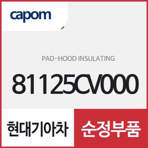 현대모비스 후드 인슐레이팅 패드 본네트 방음판 81125CV000 EV6 전기차