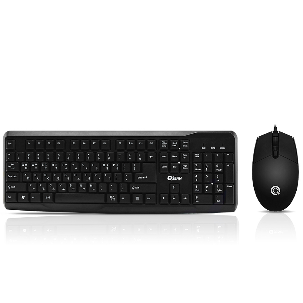 QSENN KM2500 Plus USB 키보드 마우스 세트_이미지