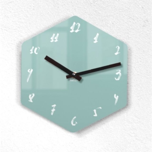 리플렉스 모던6각 캘리민트 무소음벽시계 CA12MT