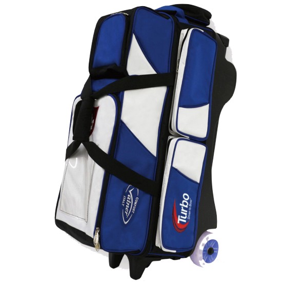 터보 MK 멀티로고 3볼 롤러백 (블루)