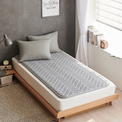 한일의료기 쉐브론 그레이 탄소매트 HI-40 (슈퍼싱글, 100x200cm)_이미지