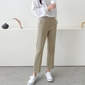   여자 가을 데일리 앞주름 포켓 긴 바지 슬랙스 WP8788 상품이미지