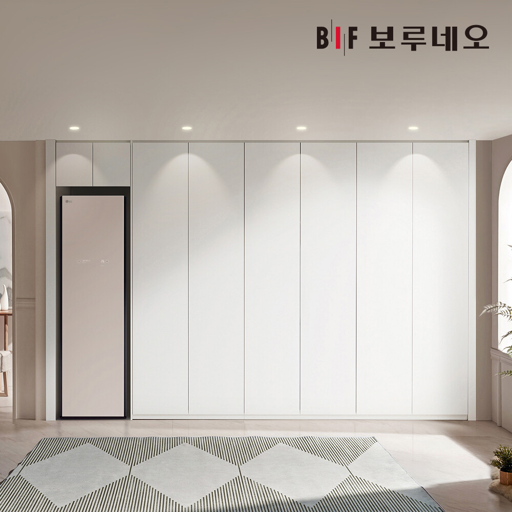 BIF보루네오 스타일러 무몰딩 붙박이장 (30cm)_이미지