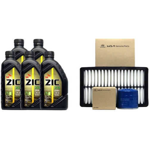 SK엔무브 지크 제로 X9 0W20 5L + 순정필터 기아 더뉴 셀토스 2.0 가솔린