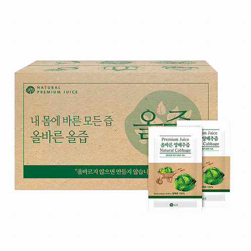 로그온커머스 올즙 올바른 양배추즙 90ml 100포 (1개)_이미지