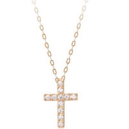 미니아트 14K 미니십자가 목걸이 (45cm)_이미지