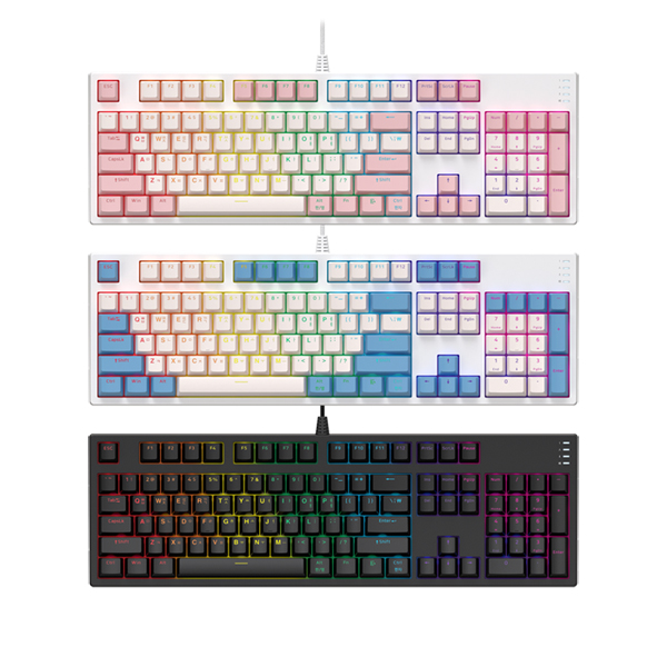 COX CY104K V2 카일 광축 V2 게이밍 화이트&핑크 (적축)_이미지