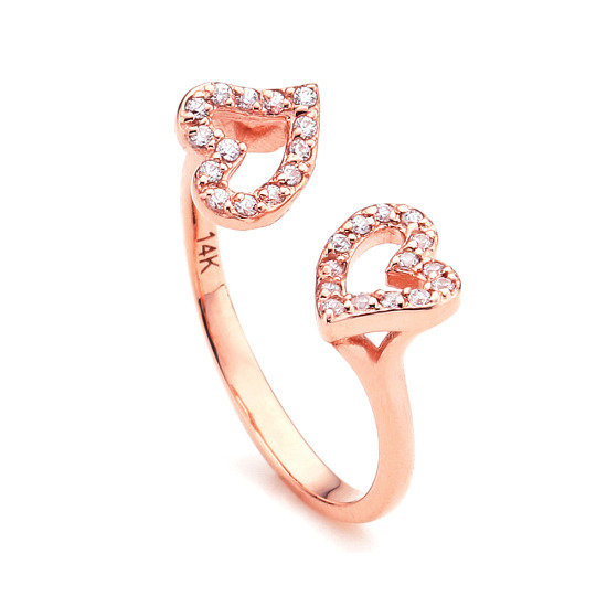 도로시 14K 쁘띠 오픈하트 애끼반지