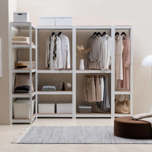 홈던트하우스 조립식 철제 2단 시스템 행거 800x400 (높이 90cm)_이미지