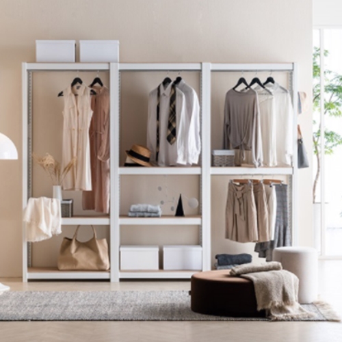 홈던트하우스 조립식 철제 2단 시스템 행거 800x400 (높이 90cm)_이미지