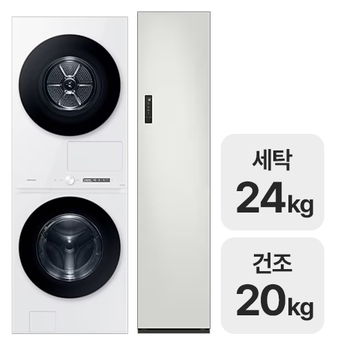 삼성전자 비스포크 AI 원바디 WF2420HCWWC + 에어드레서 DF18CG3100TR_이미지
