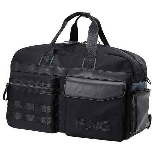 핑 멀티 포켓 배색 보스턴백 111D1BB184_BK_이미지