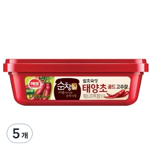 해표 순창궁 태양초 골드 고추장 170g (5개)_이미지