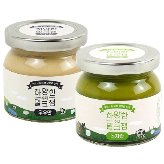 하양한 수제 밀크잼 우유만 110g+녹차랑 110g (1개)_이미지