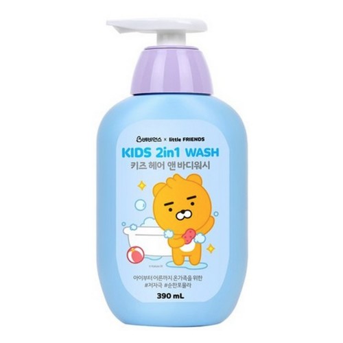 베비언스 카카오 키즈 2in1 헤어&바디워시(라이언) 390ml