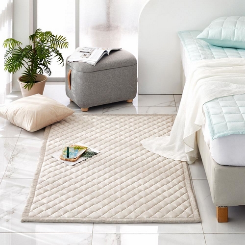 모던하우스 시원촉감 퀼팅 카페트 베이지 (200x150cm)_이미지