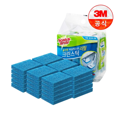 스카치브라이트 올인원 욕실청소용 크린스틱 리필 (30개)_이미지