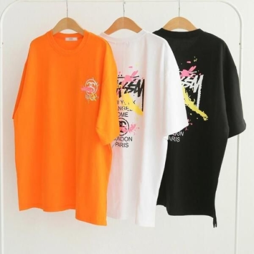 강물처럼 빅사이즈캐주얼티 U963L507 도시네이밍페인팅티셔츠 LI_이미지