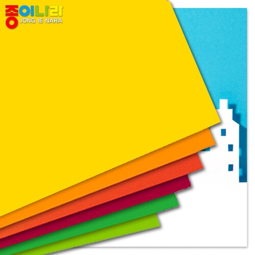 종이나라 4절양면색상지/4절색지/4절지/양면색상지/색지/4절색지/색복사용지 색상지_이미지