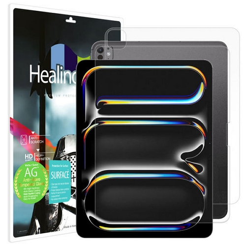 폰트리 힐링쉴드 iPad Pro 13 M5 저반사 강화유리+후면보호필름 (액정 1매+후면 1매)_이미지