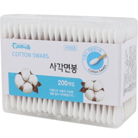 이지앤 사각면봉 200개 (1개)_이미지