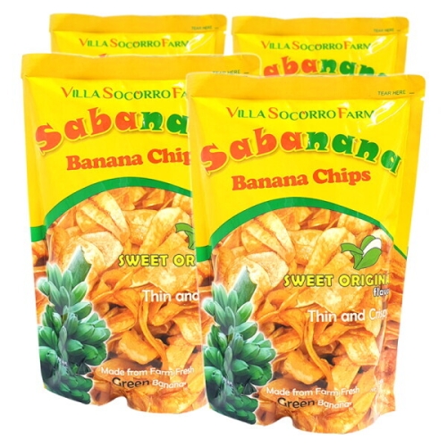 VILLA SOCORRO AGRI-ECO 사바나나 바나나칩 100g (4개)_이미지