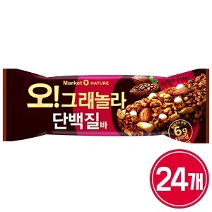 오리온 마켓오 오 그래놀라 단백질바 리얼초콜릿맛 40g (24개)
