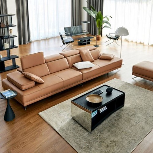 자코모 카르마 기능성 럭스 이태리 천연통가죽 소파 6인용 (스툴포함)