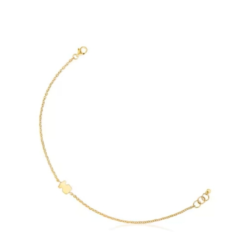 TOUS 18K 골드 스위트 돌스 베어 7mm 체인 팔찌 1004349800