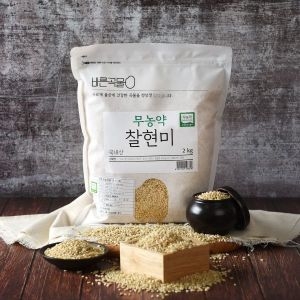바른곡물 국산 무농약 현미 (2kg,1개)