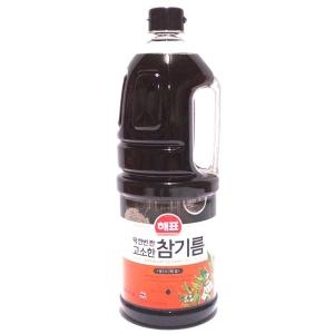 해표 딱 한번 짠 고소한 참기름 1.8L (8개)_이미지