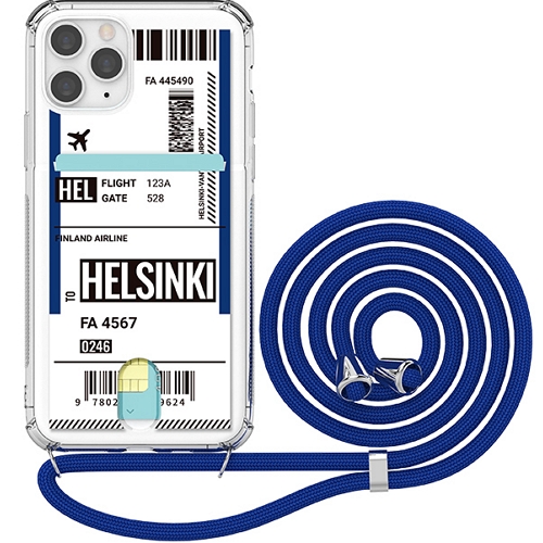 에스투비코퍼레이션 저스트포유 갤럭시노트20 보딩2 투명방탄 카드 목걸이 케이스_이미지