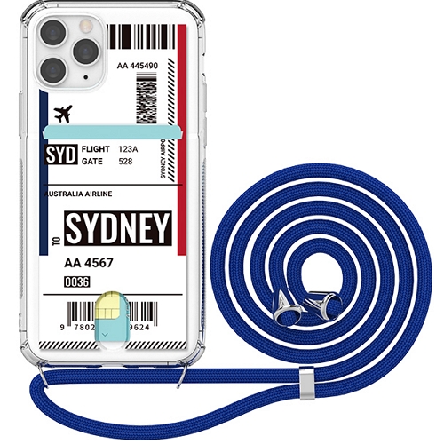 에스투비코퍼레이션 저스트포유 갤럭시노트20 보딩2 투명방탄 카드 목걸이 케이스_이미지