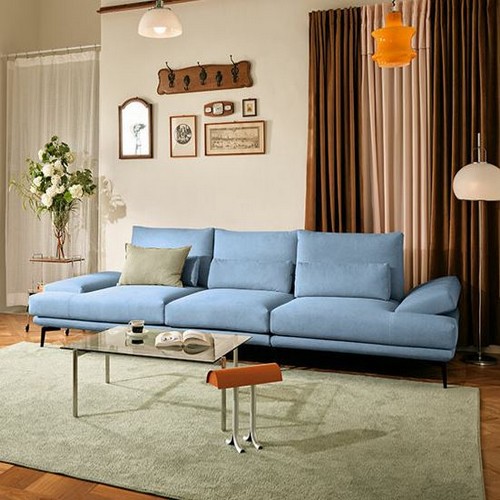 에싸 토레스 스윙기능 카시미라 패브릭 소파 4인용 (스툴별도)