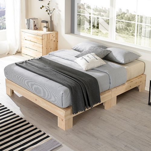 동서가구 페어리 무헤드 편백나무 침대 S (매트별도)_이미지