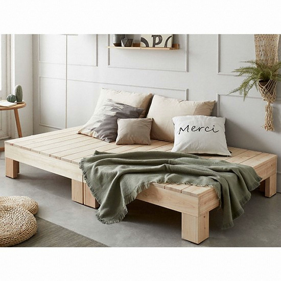 동서가구 페어리 무헤드 편백나무 침대 S (매트별도)_이미지