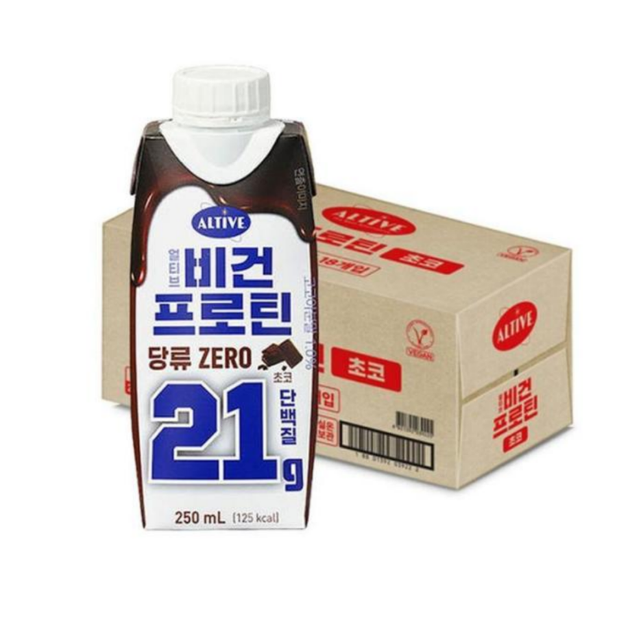 CJ제일제당 얼티브 비건프로틴 초코 250ml이미지입니다. 누르면 해당 게시물로 새창이동합니다.