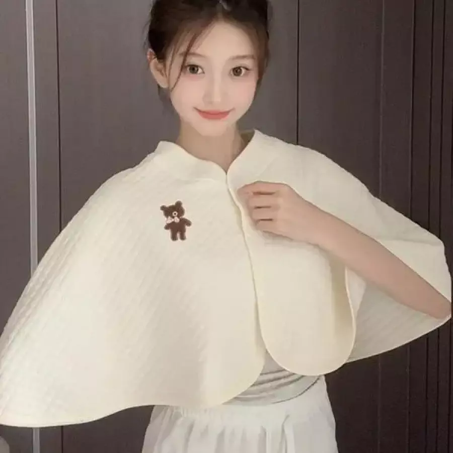 퀼팅 따뜻한 방한용품 곰돌이 어깨보호 사계절 케이프 S28441673