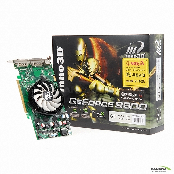 INNO3D 지포스 9800GT 512MB 이노팬 워몽거 아이노비아_이미지
